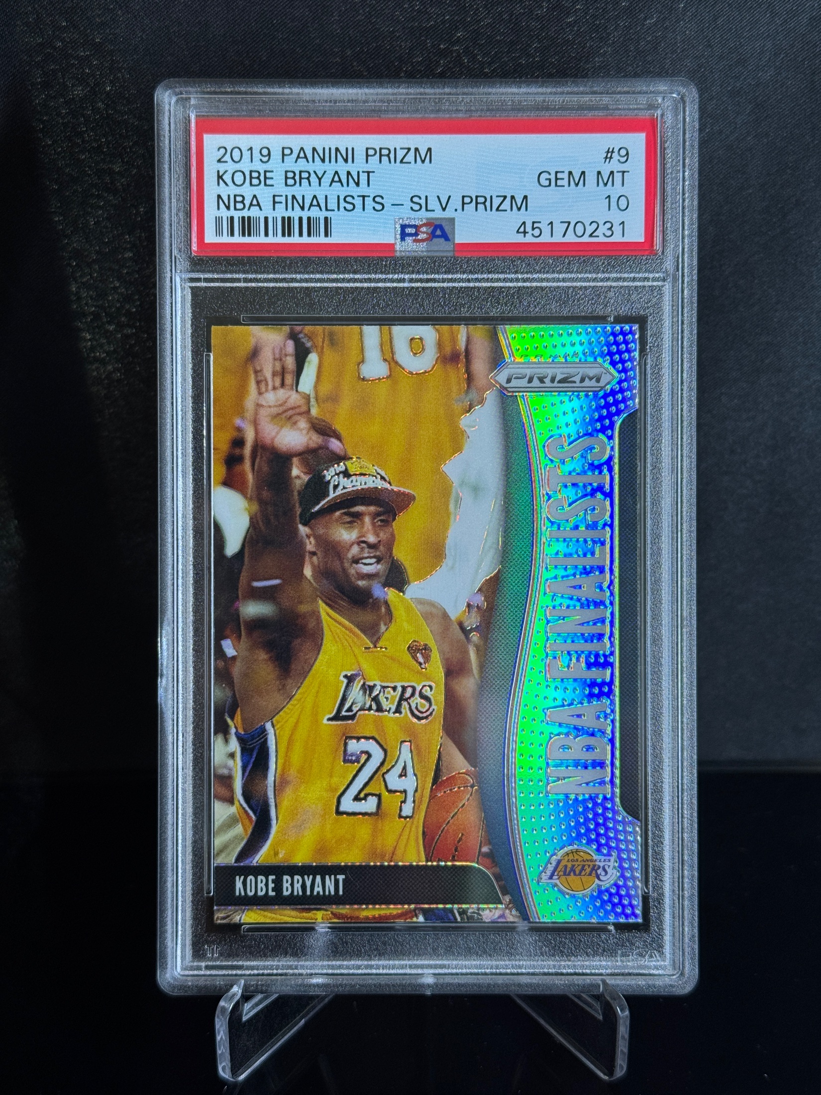 2019-20 Panini Prizm Kobe Bryant NBA Finalists Silver Prizm front