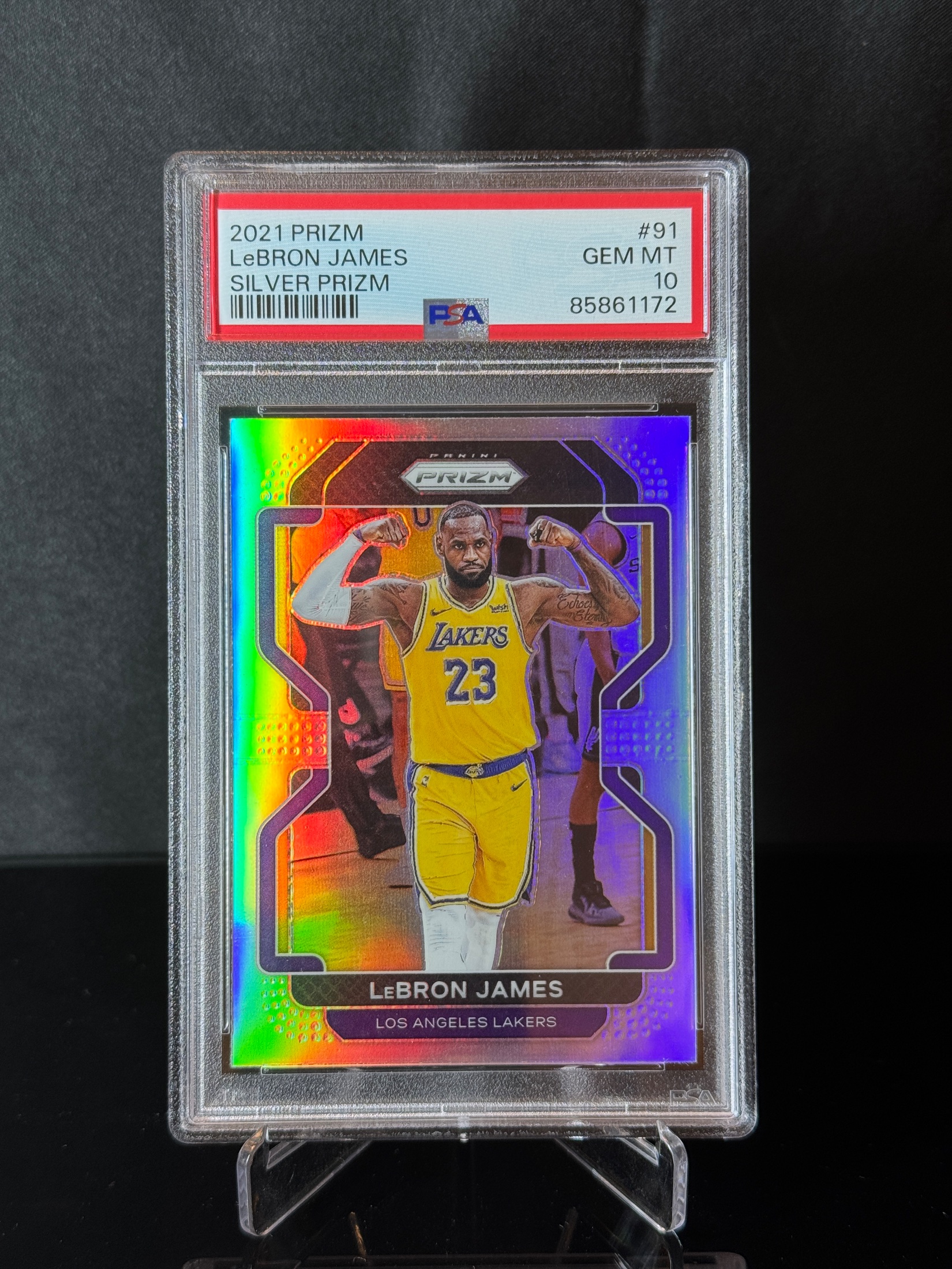 2021-22 Panini Prizm LeBron James Silver Prizm front
