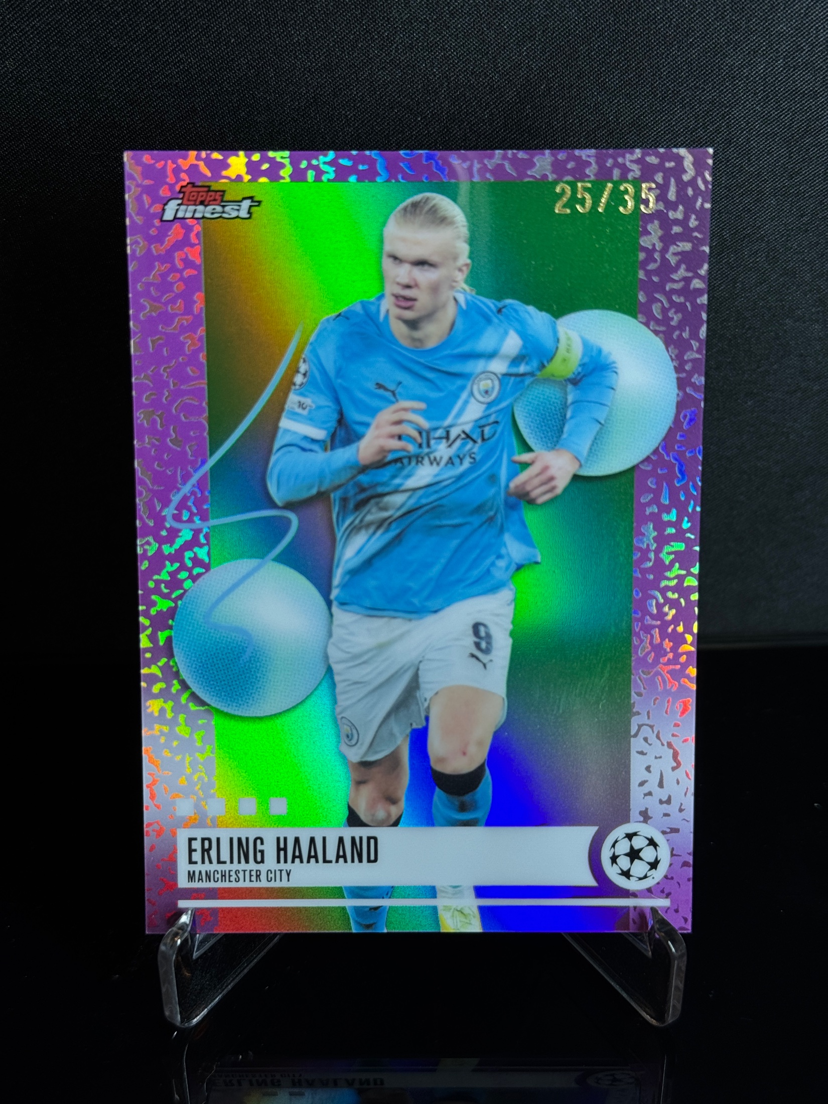 2025-26 Topps Finest UEFA Champions League Erling Haaland Uncommon front