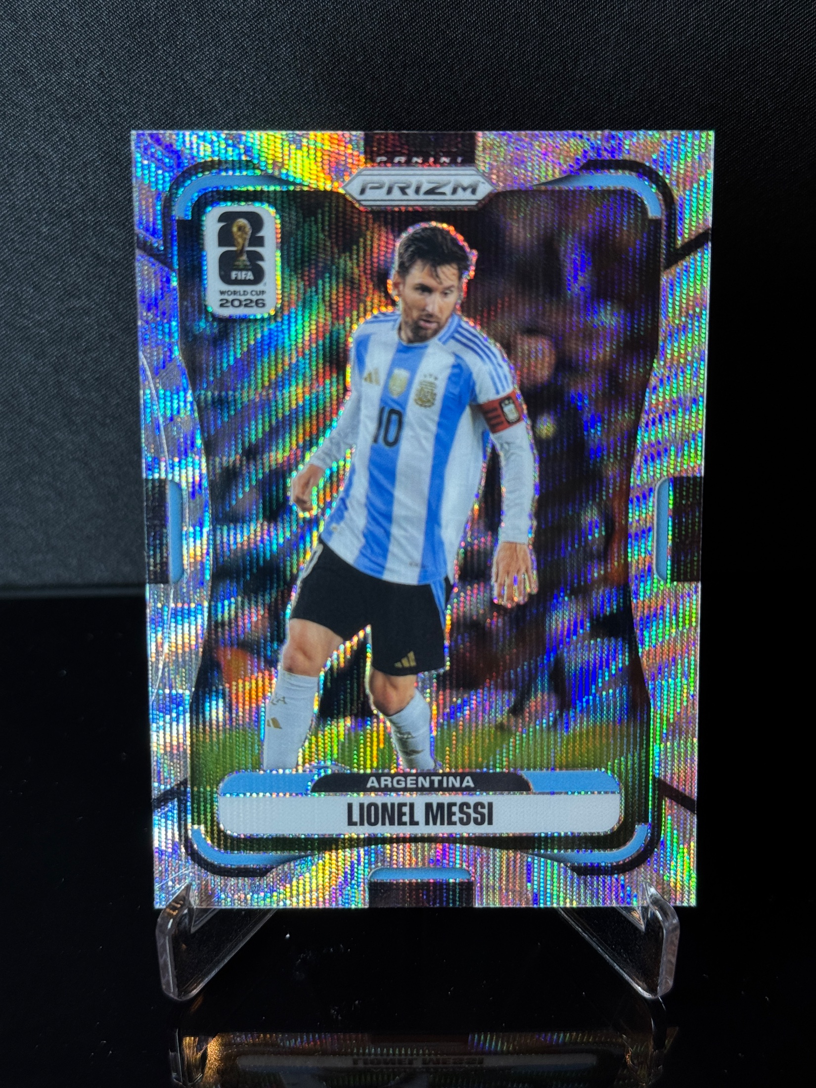2026-27 Panini Prizm FIFA World Cup 2026 Lionel Messi Wave Prizm front