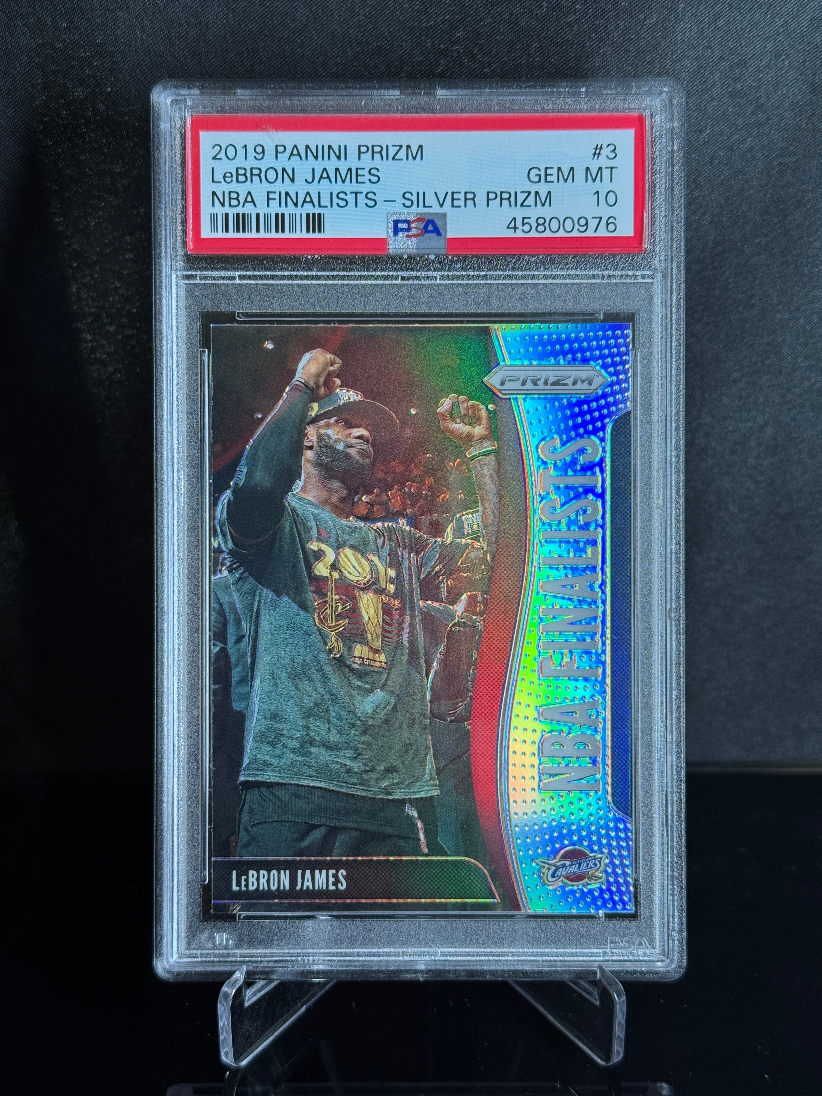2019-20 Panini Prizm LeBron James NBA Finalists Silver Prizm front