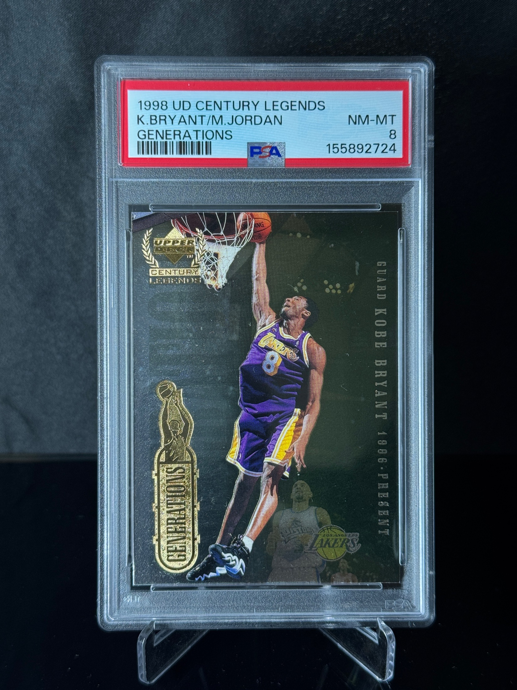 1998-99 Upper Deck Century Legends Kobe Bryant / Michael Jordan Generations front