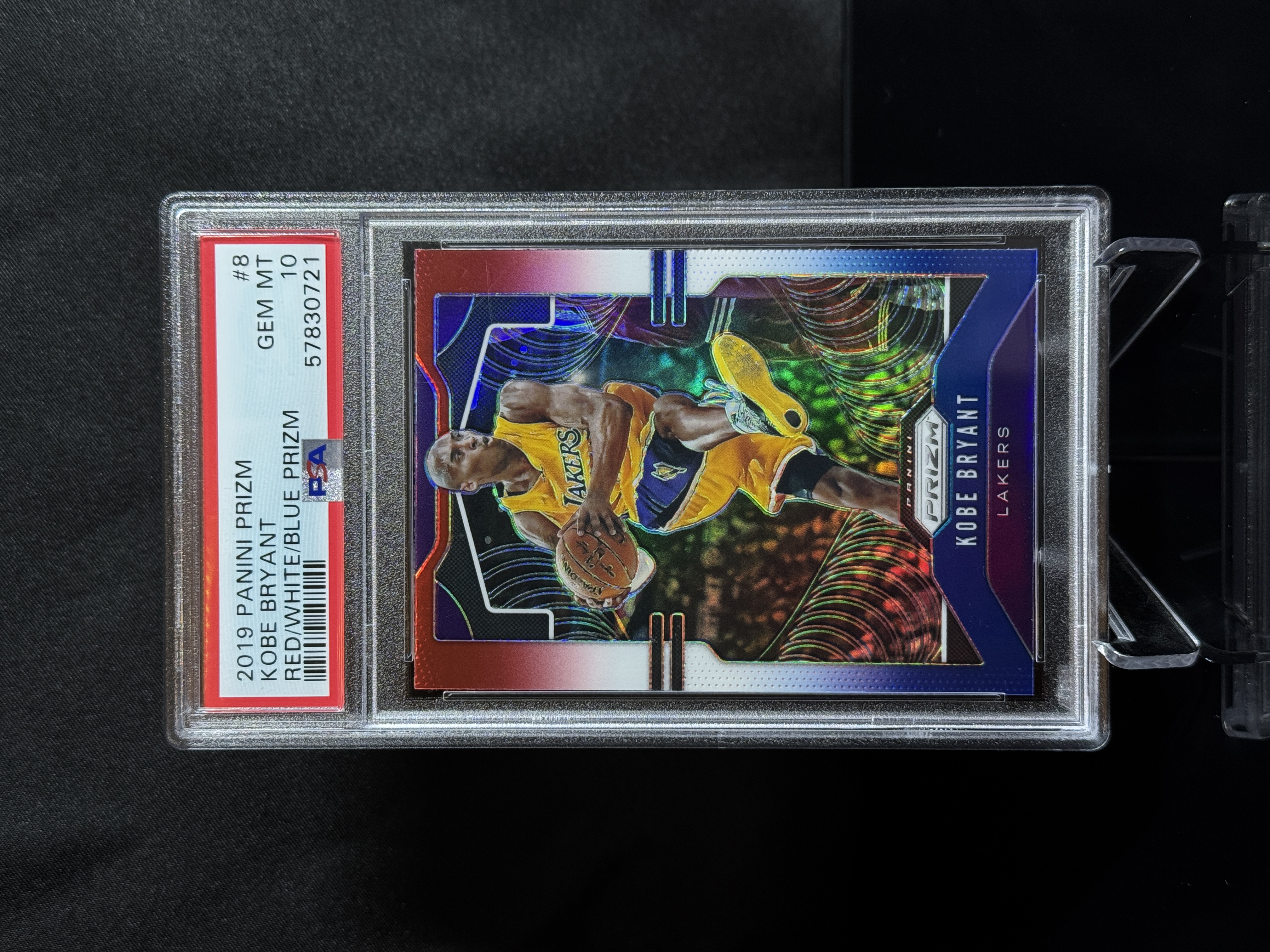 2019-20 Panini Prizm Kobe Bryant Red/White/Blue Prizm front
