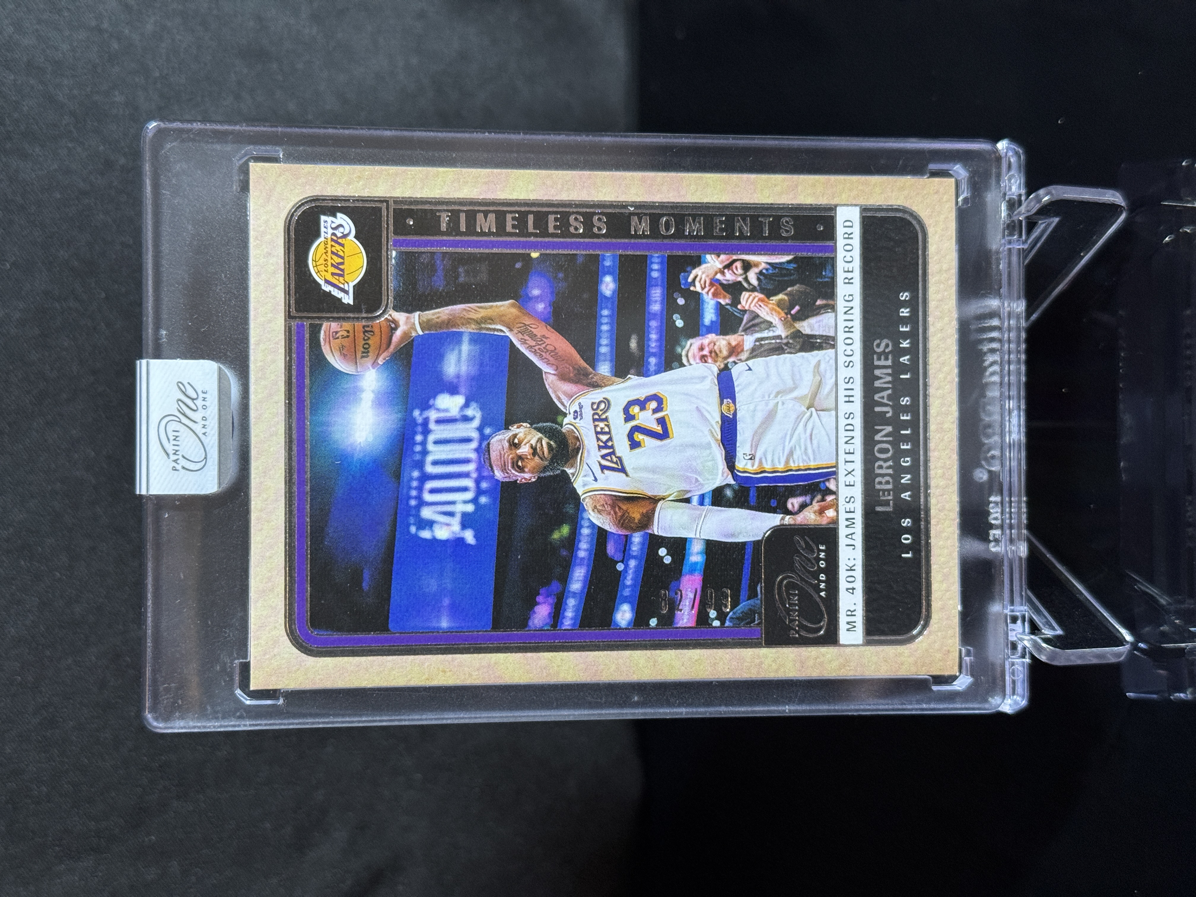 2024-25 Panini One and One LeBron James Timeless Moments front