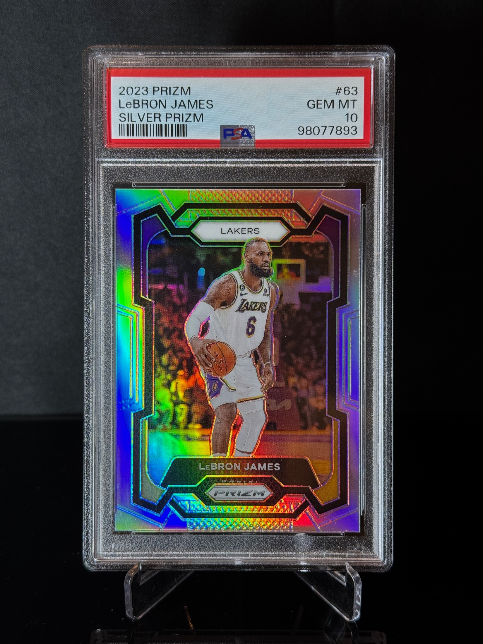 2023-24 Panini Prizm LeBron James Silver Prizm front