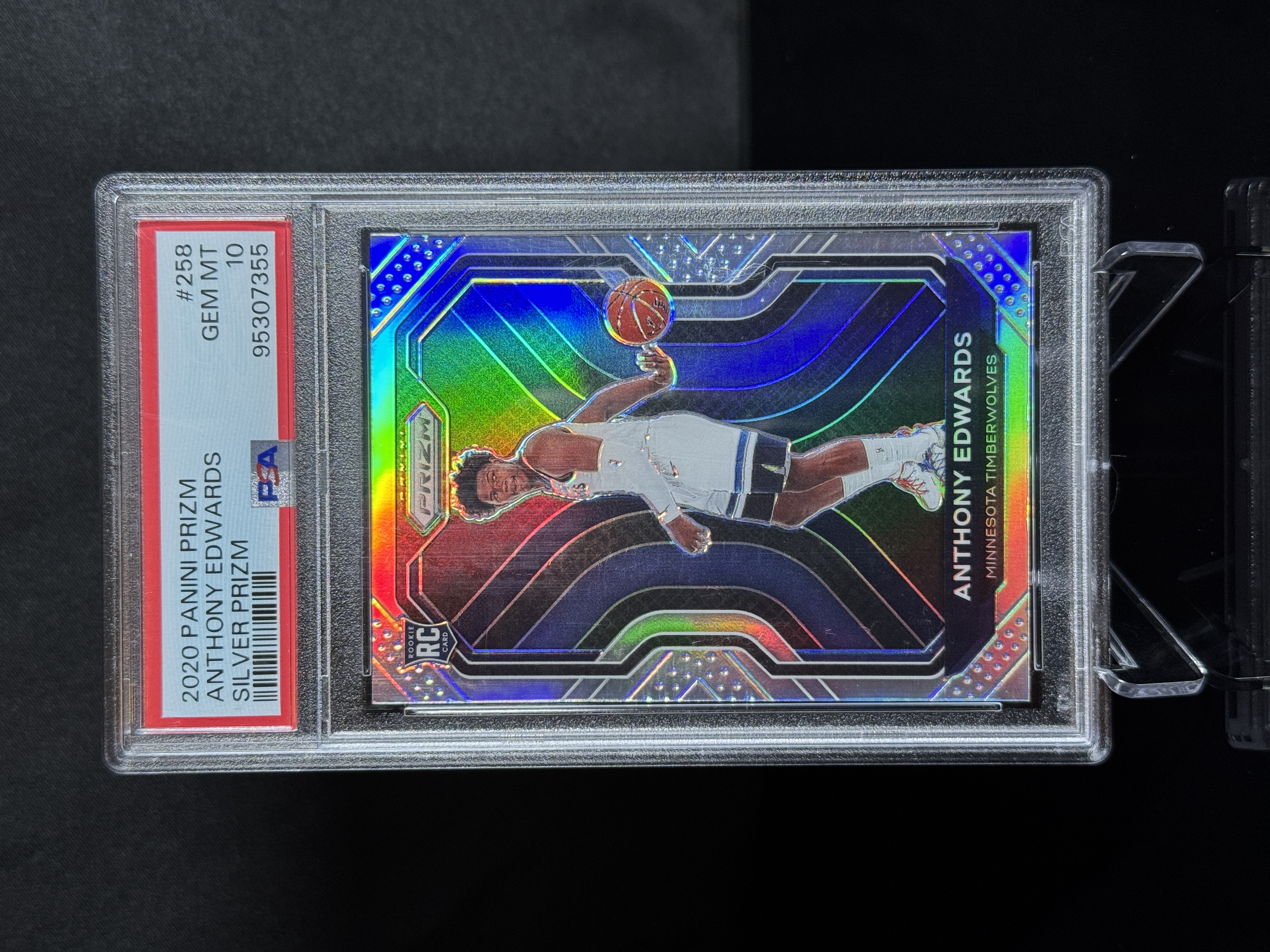 2020-21 Panini Prizm Anthony Edwards Silver Prizm RC front