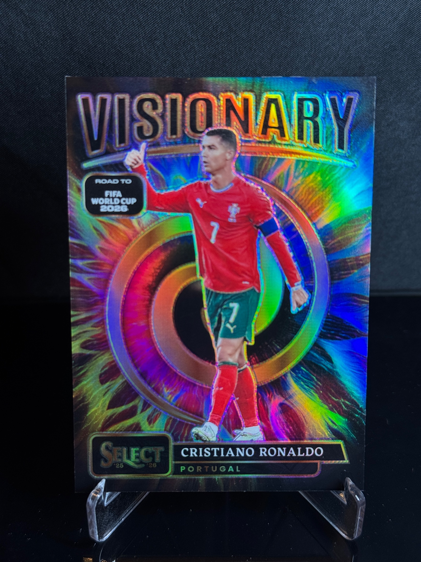 2025-26 Panini Select Road to FIFA World Cup 2026 Visionary Cristiano Ronaldo front