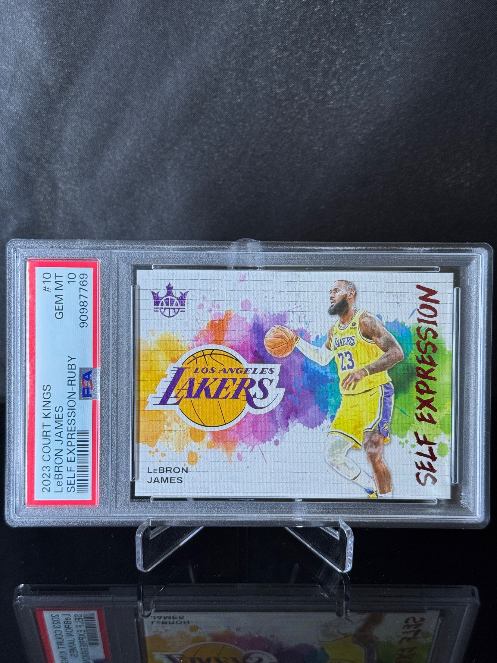 2023-24 Panini Court Kings LeBron James Self Expression Ruby front