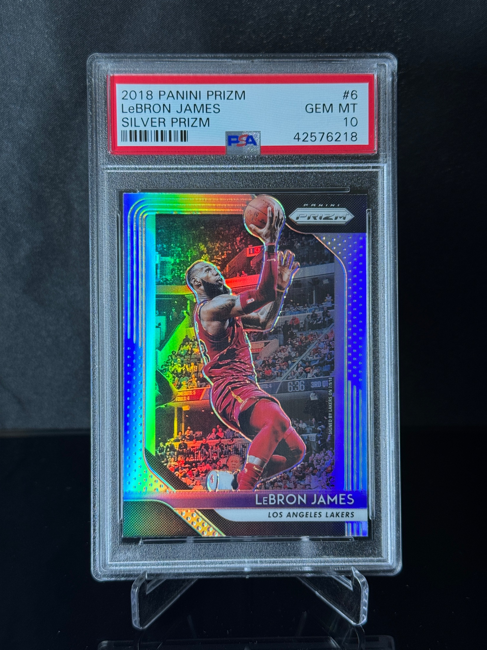 2018-19 Panini Prizm LeBron James Silver Prizm front