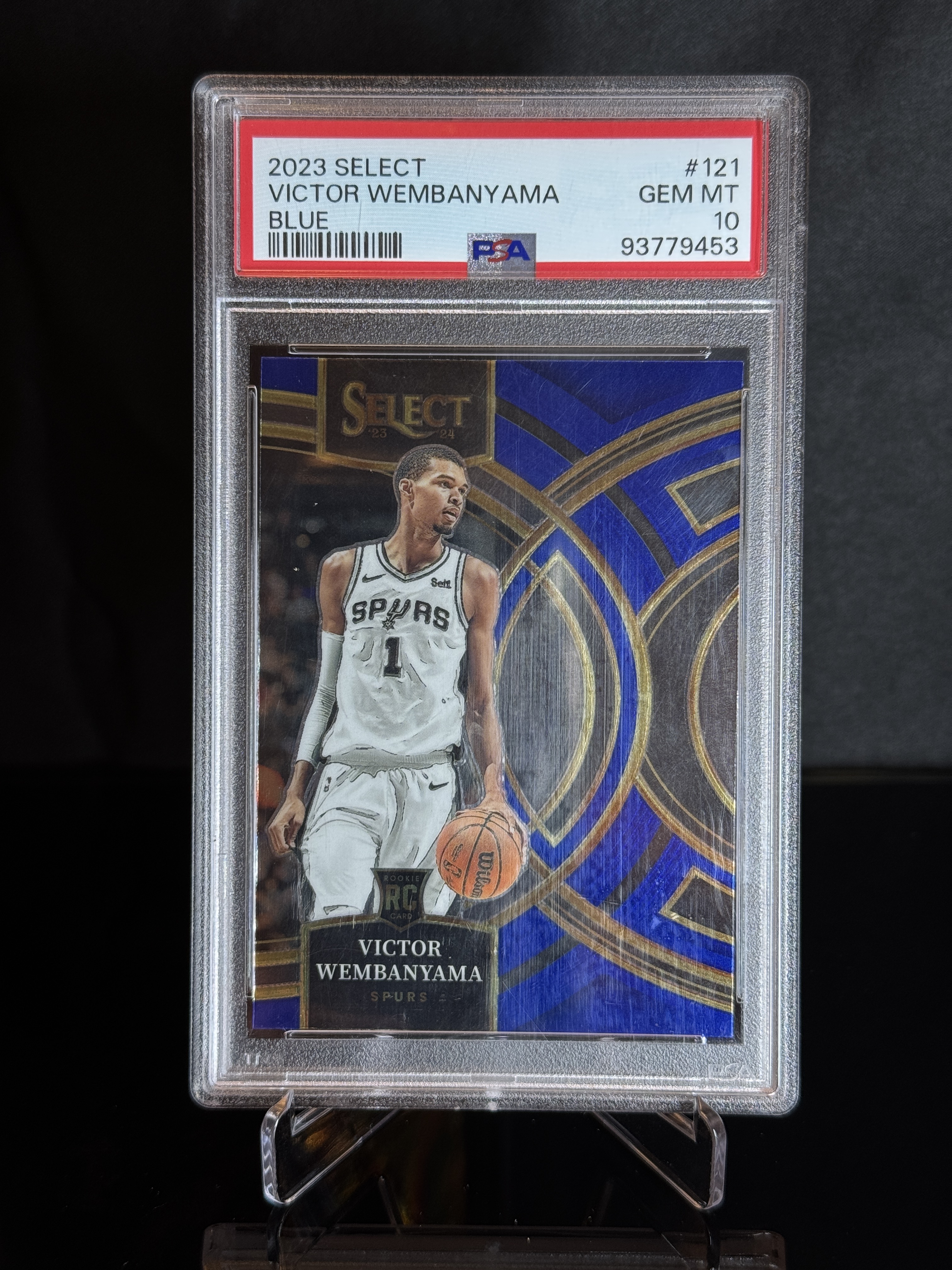 2023-24 Panini Select Victor Wembanyama Blue RC front