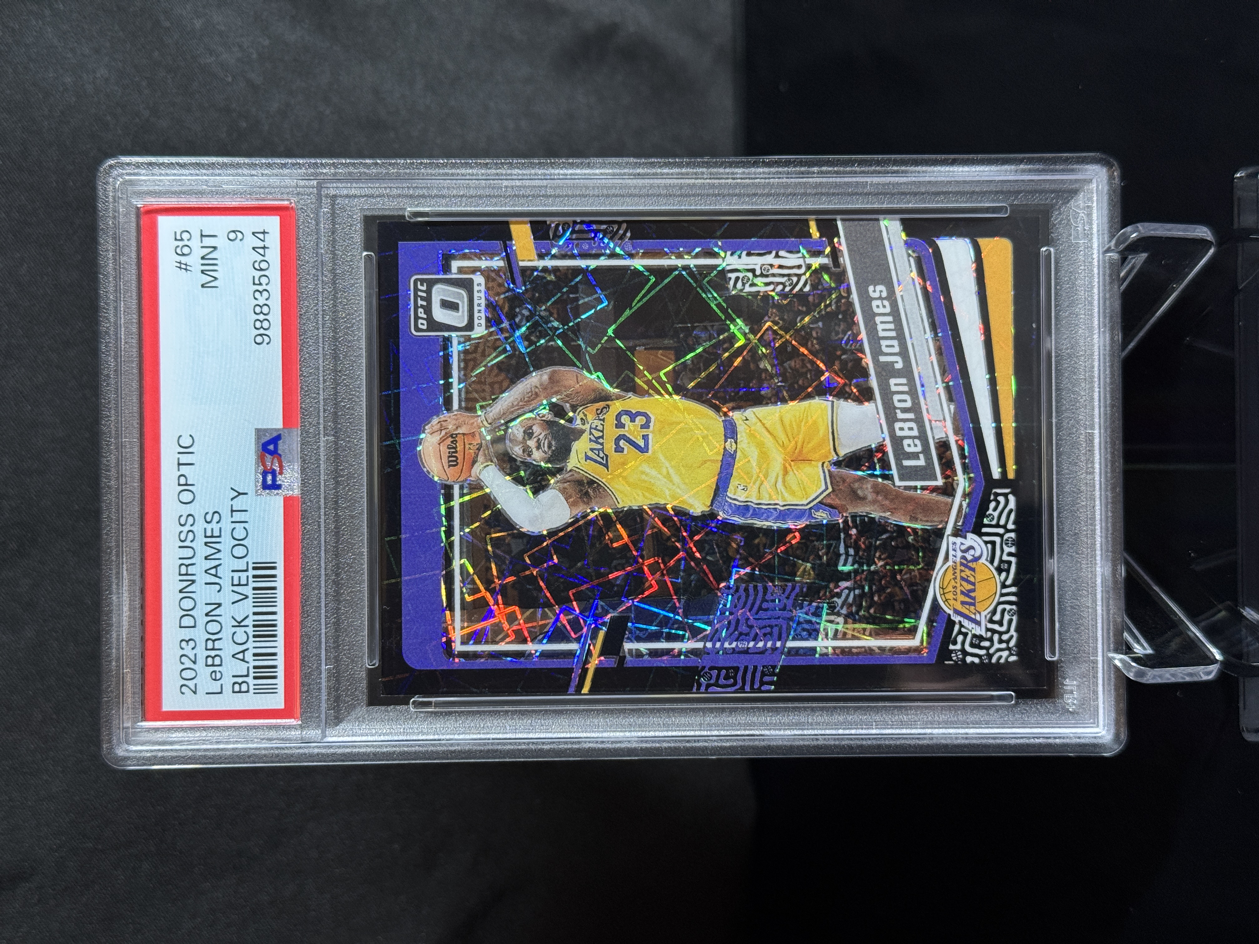 2023-24 Panini Donruss Optic LeBron James Black Velocity front