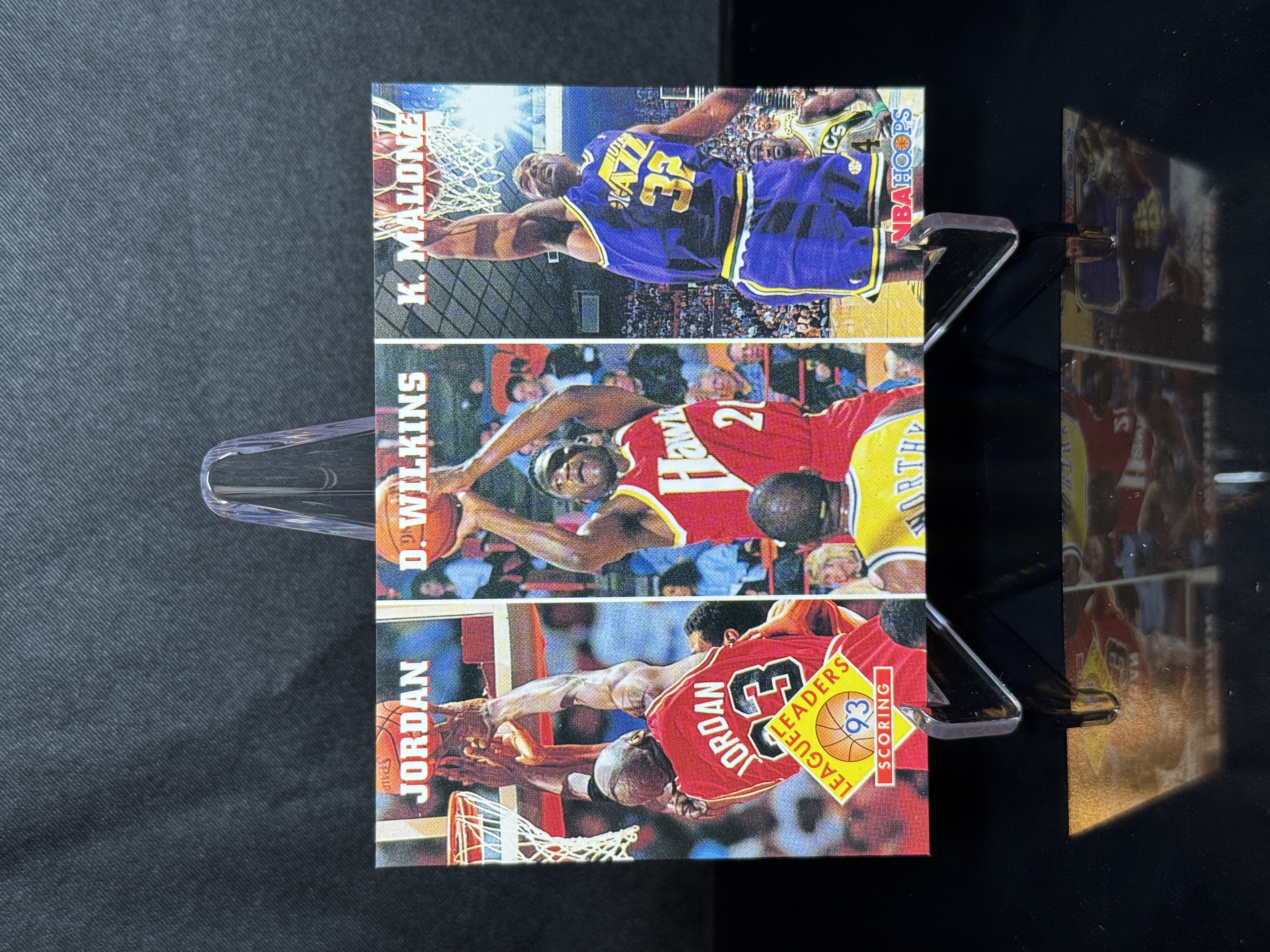 1993-94 SkyBox NBA Hoops Michael Jordan / Dominique Wilkins / Karl Malone front