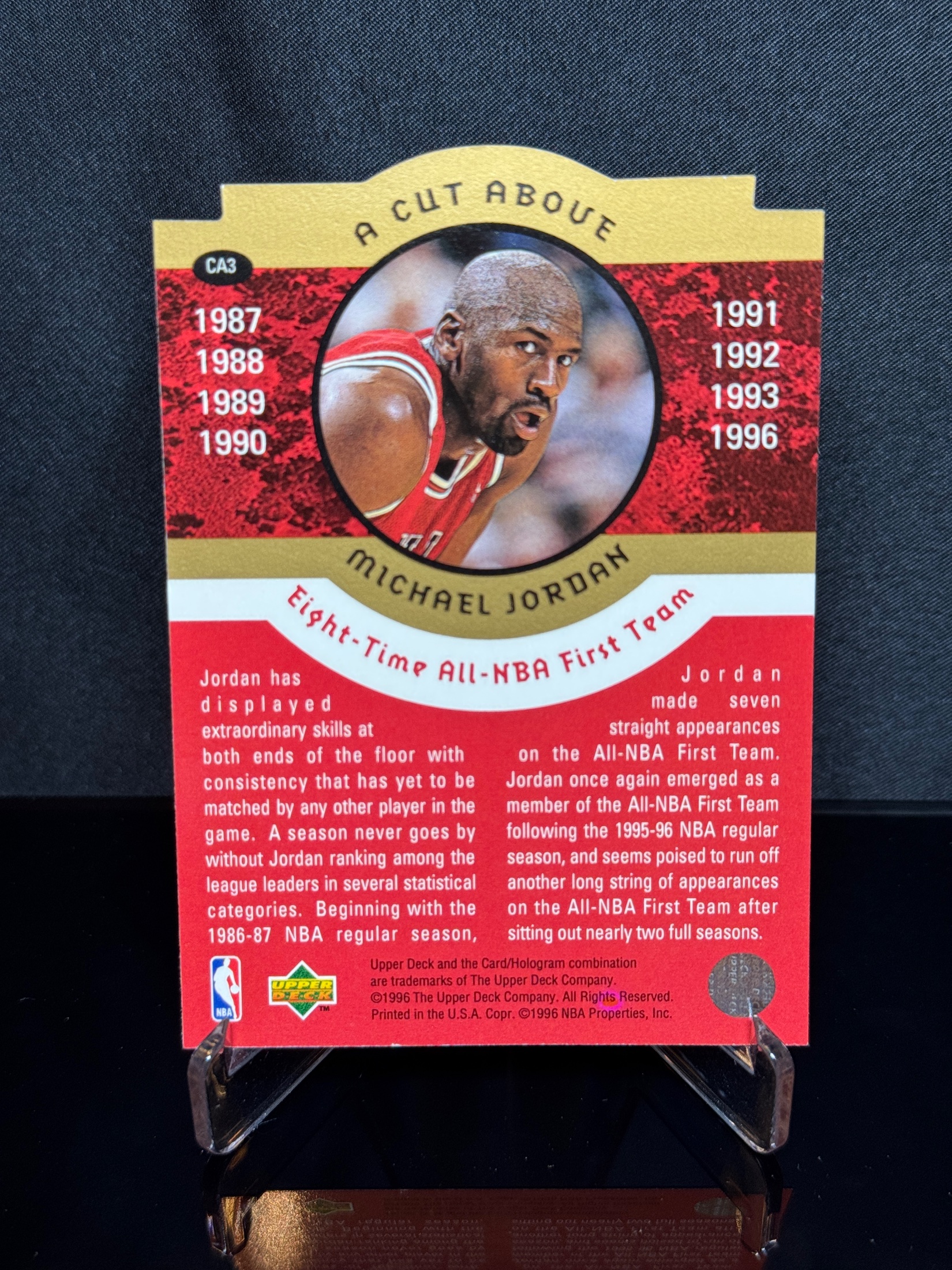 1996-97 Upper Deck A Cut Above Michael Jordan 8