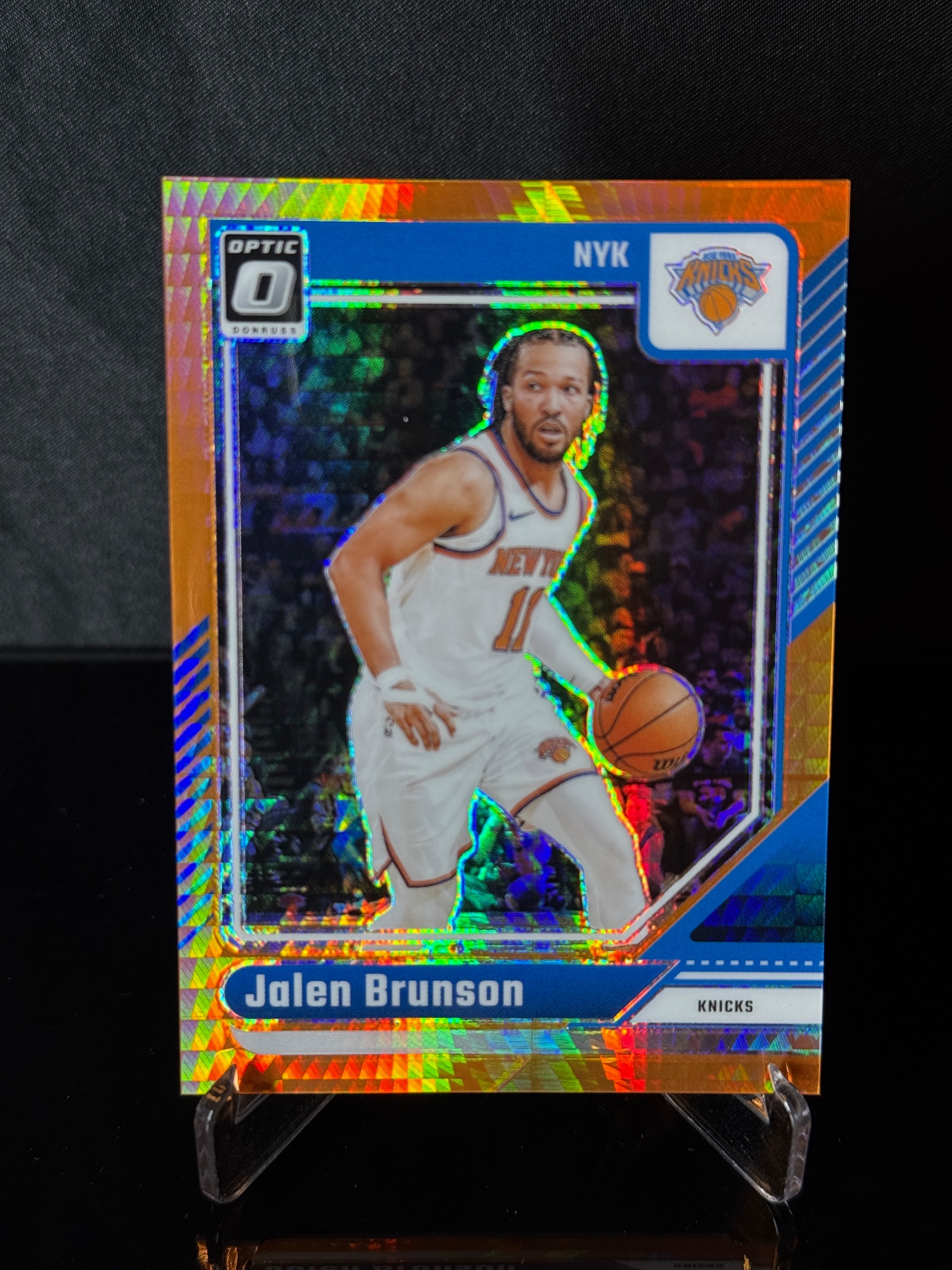 2024-25 Donruss Optic Jalen Brunson Orange Prizm front