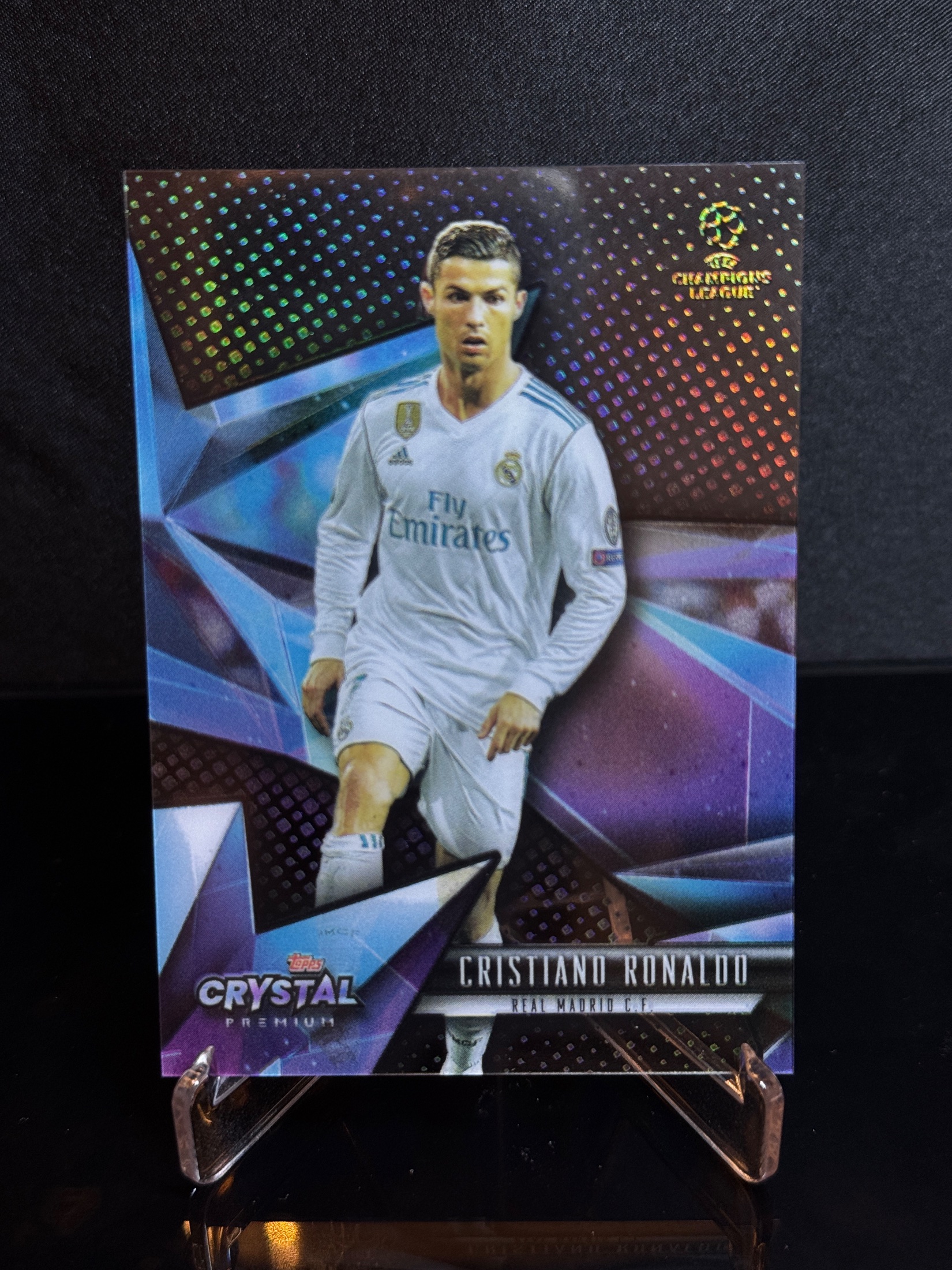 2023-24 Topps Crystal UEFA Champions League Premium Cristiano Ronaldo front