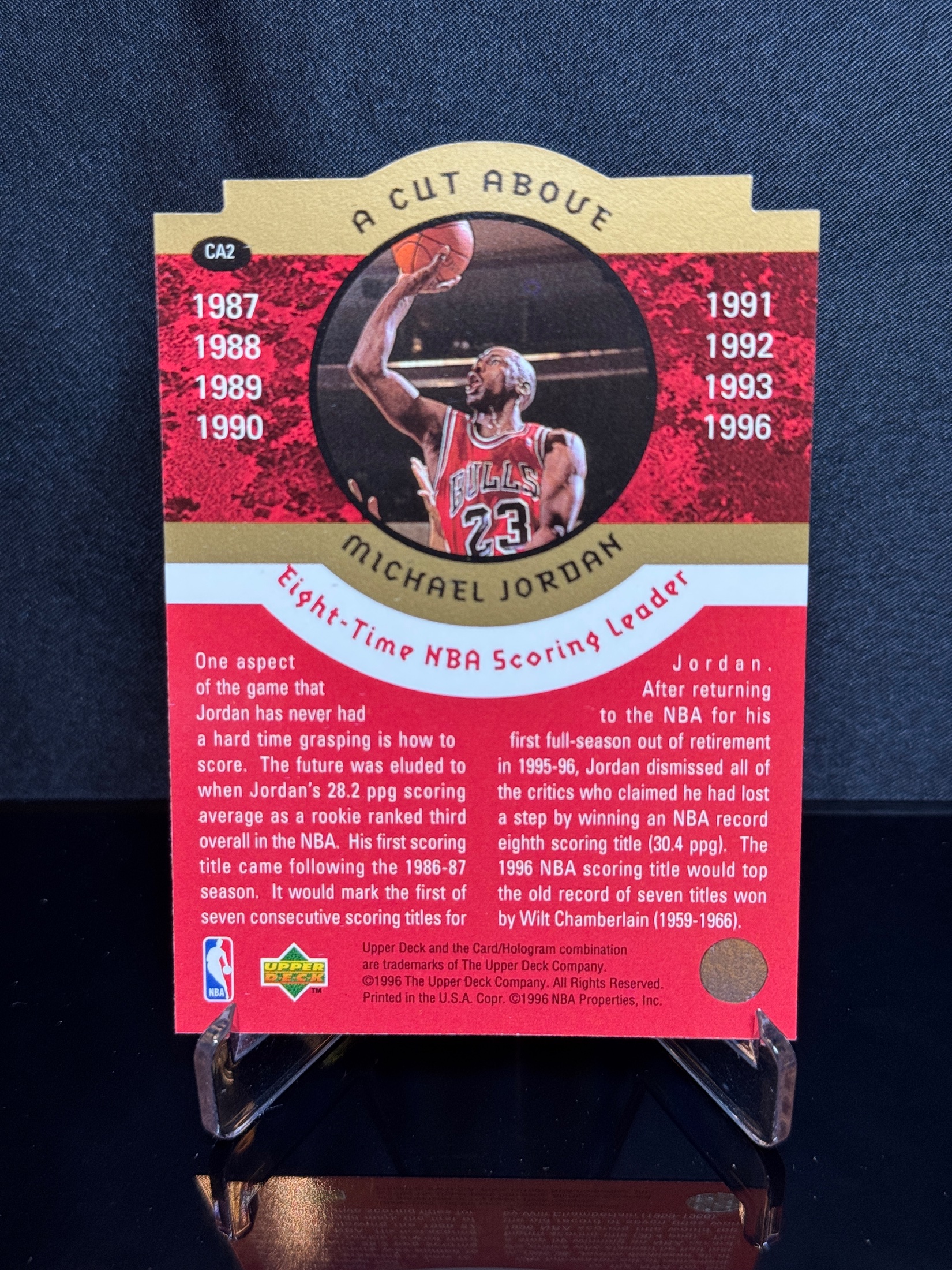 1996-97 Upper Deck A Cut Above Michael Jordan 6